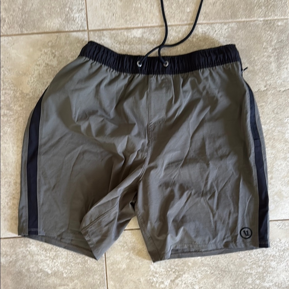 Vuori Charcoal and Black Performance Shorts